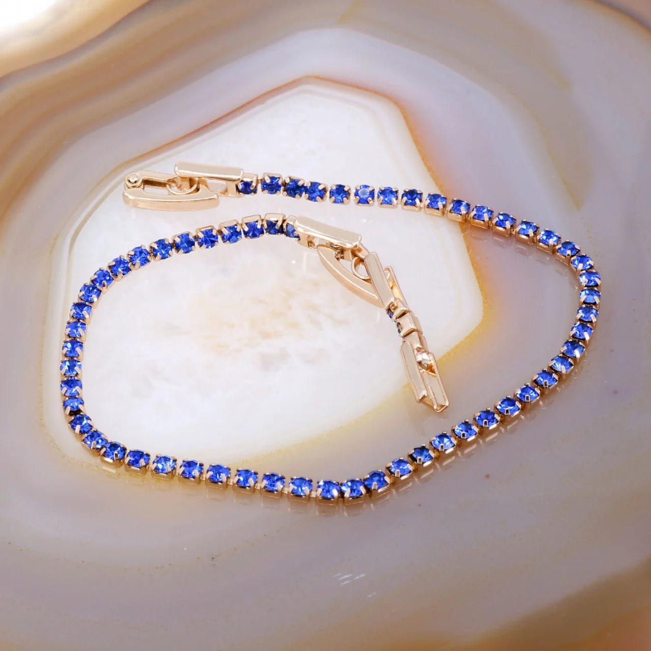 Bratara Placata cu Aur Rose model Tennis